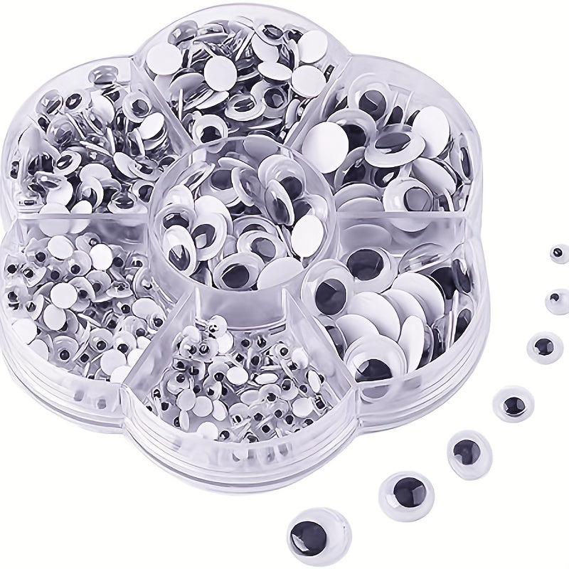 700pcs Mixed Wobble Sticky Eyes Self Adhesive DIY Scrapbooking Crafts