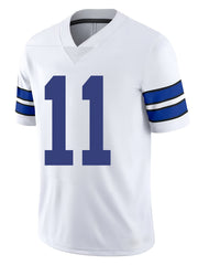 Men's Active V Neck Rugby Jersey Breathable Short Sleeve American Football Shirt