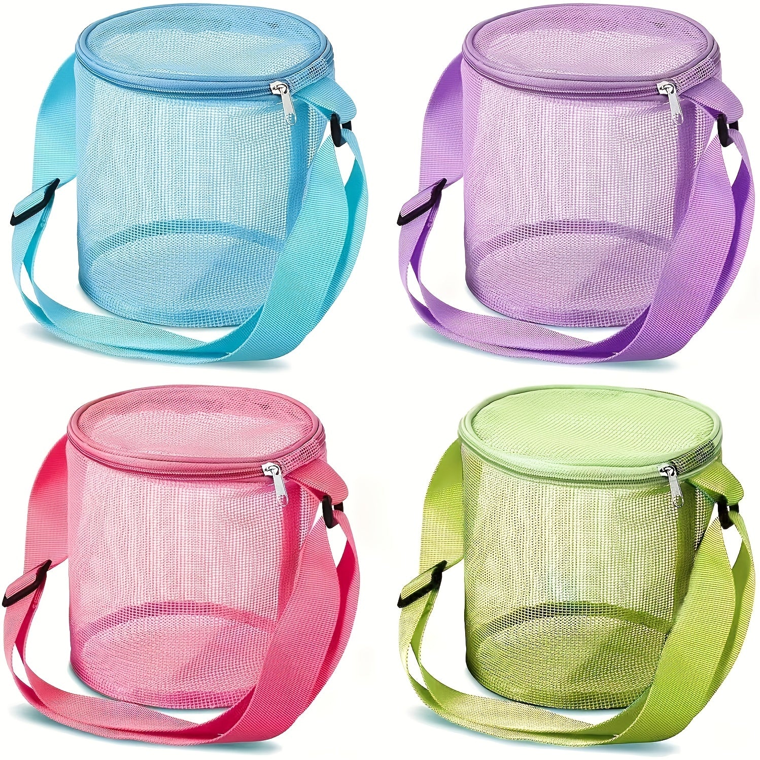 Colorful Kids Beach Mesh Bag for Sandcastle Building