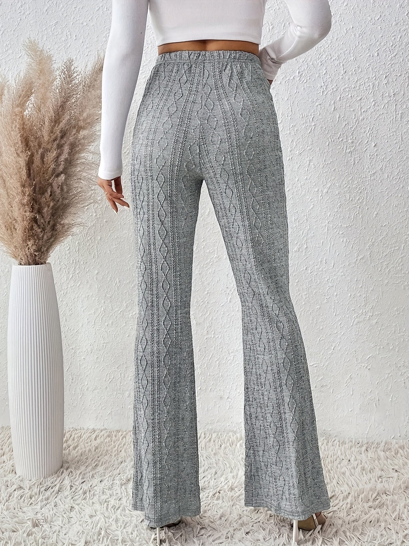  Women's Jacquard Flared Leg Pants