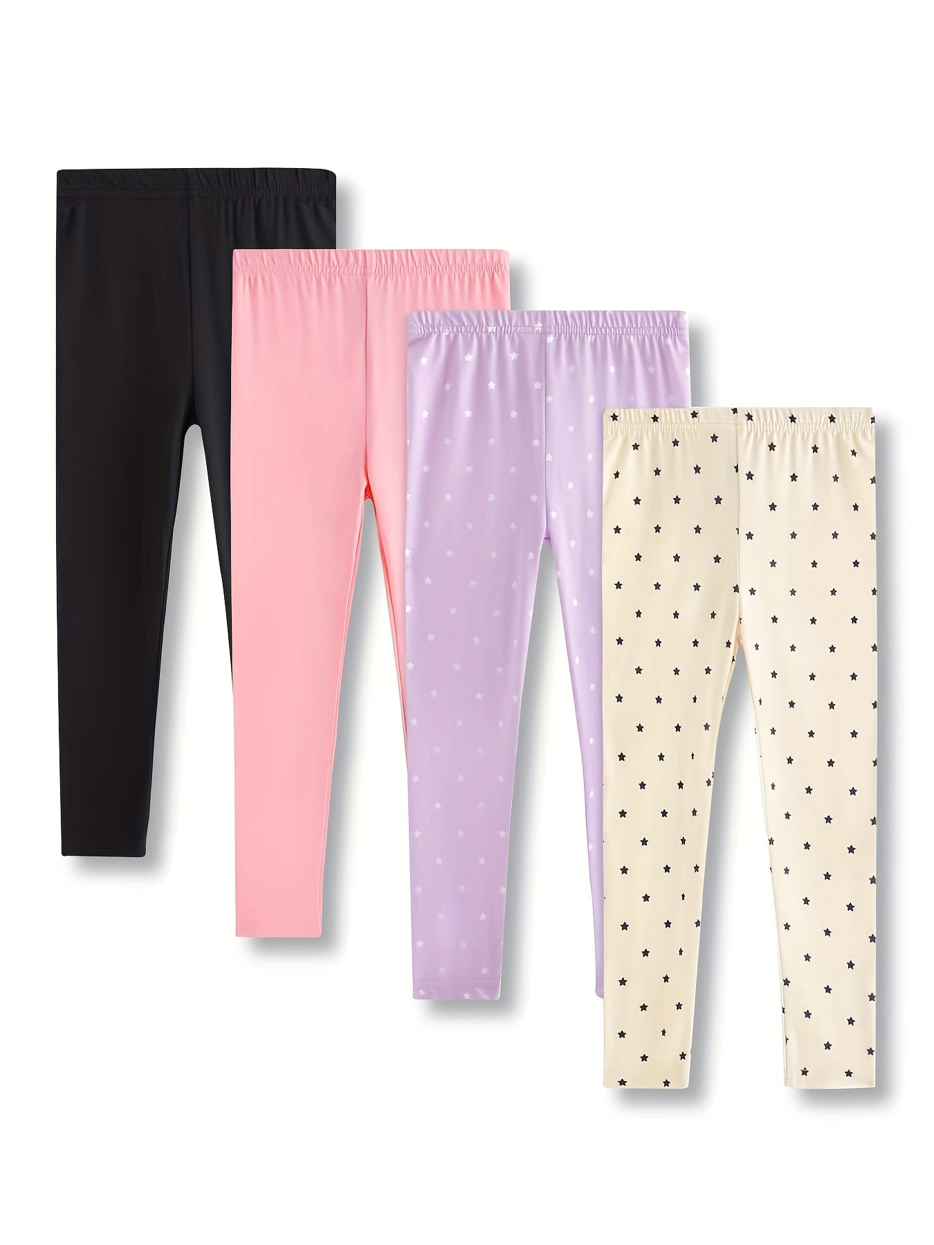 4pcs Girls Comfortable Leggings Under Layer Pants Kids Summer Clothes