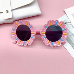 Vintage Flower Frame Sunglasses UV Protection Girls Accessories