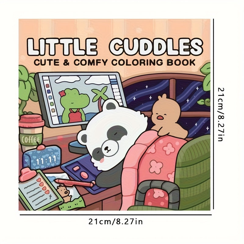 Little Hug Coloring Book 24 Pages Relaxing Stress Relief Activity for Adults