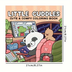 Little Hug Coloring Book 24 Pages Relaxing Stress Relief Activity for Adults