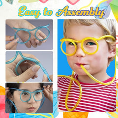 Funny Glasses Straws for Birthday Parties