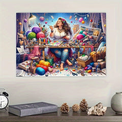 1000pcs Jigsaw Puzzle Dreamy Girl Vibrant Colors Frameless DIY Hobbyist Gift