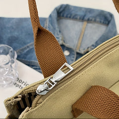 Large Capacity Colorblock Shoulder Bag Casual Crossbody Handbag