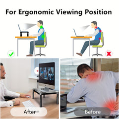 Height Adjustable Monitor Stand for Laptops Desktops PC Displays