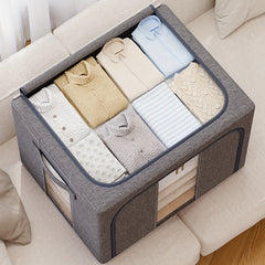 Large Capacity Storage Box With Handles & Visible Window Reusable Box