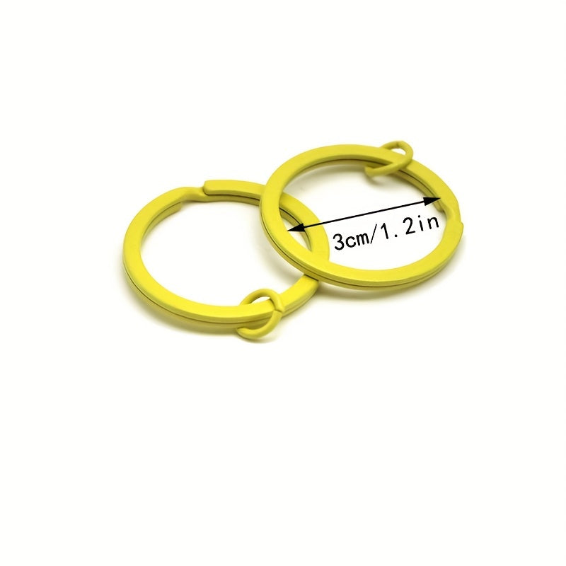 Colorful Metal Keychain Split Ring DIY Accessories