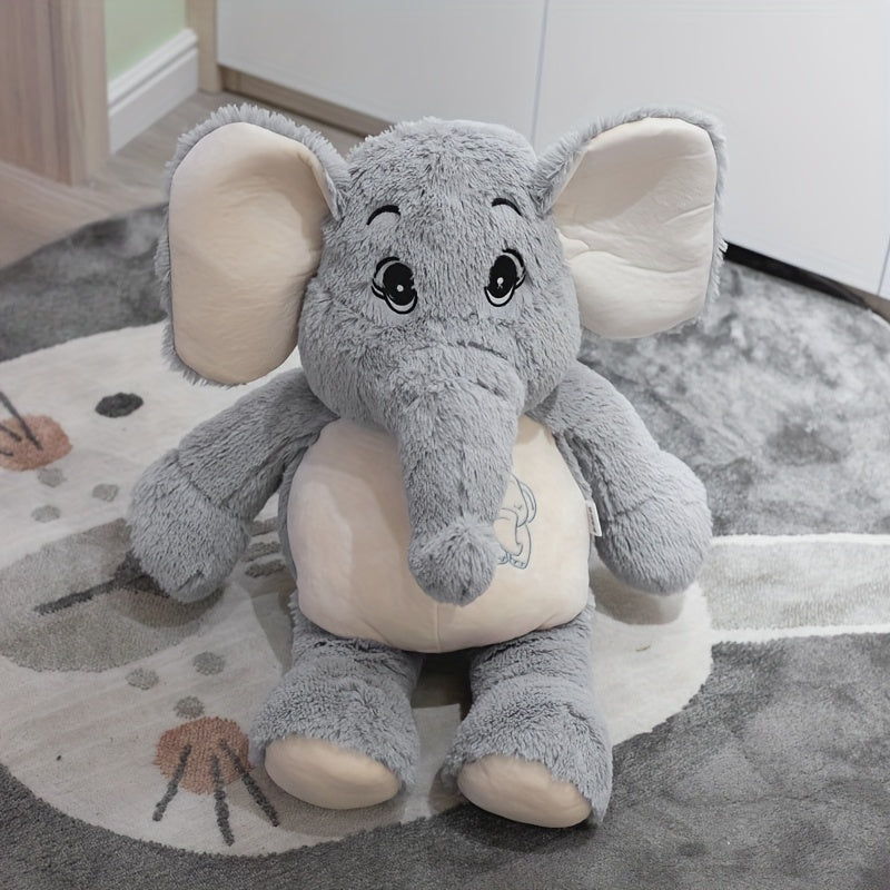 Large Gray Elephant Plush Stuffed Animal Toy Soft Durable Perfect Gift