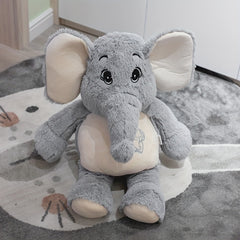 Large Gray Elephant Plush Stuffed Animal Toy Soft Durable Perfect Gift