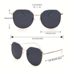 Geometric Frame Sunglasses Vintage Cat Eye UV400