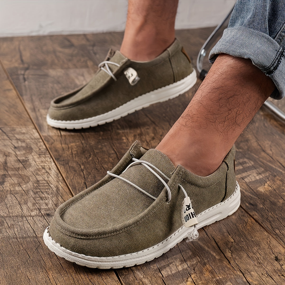 Men's Moc Toe Lace-up Sneakers Comfortable