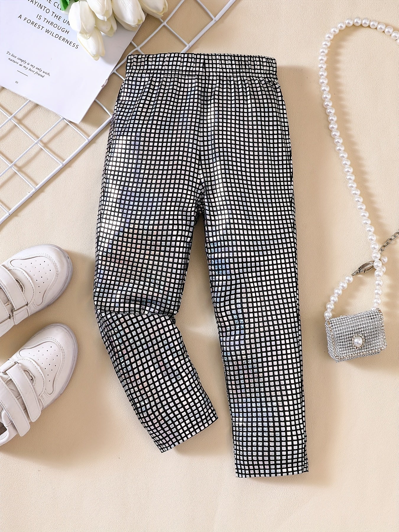 Girls' Graffiti Style Leggings for Spring Fall