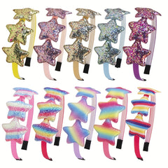 Y2K Star Sequin Headband Glitter Hair Band For Girls Toddlers