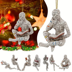 Reading Woman Statue Pendant Bookshelf Decoration Toy