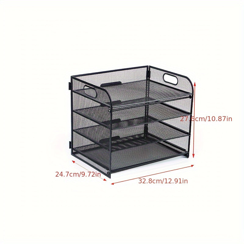 Office Desktop Metal File Rack Data Storage Frame