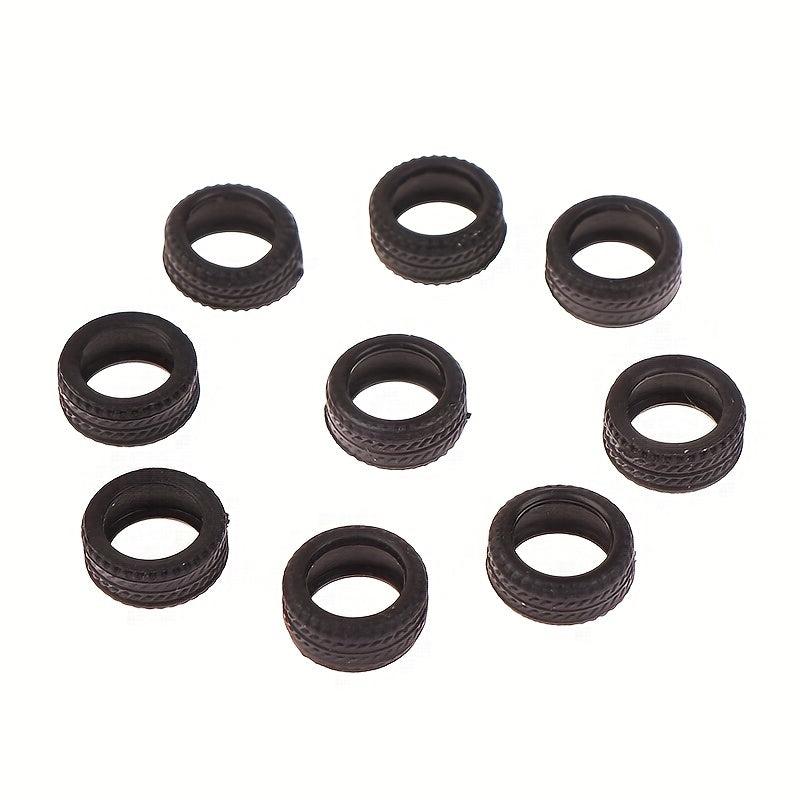 20pcs 1 64 Tire Skin Car Model Scene Accessories Tire Wheels Car Model Scene