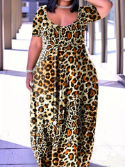  Heart & Letter Print Maxi Dress