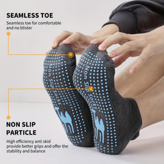 Non-slip Yoga Socks Grip Pilates Barre Ballet Low Cut Elastic Athletic Gripper