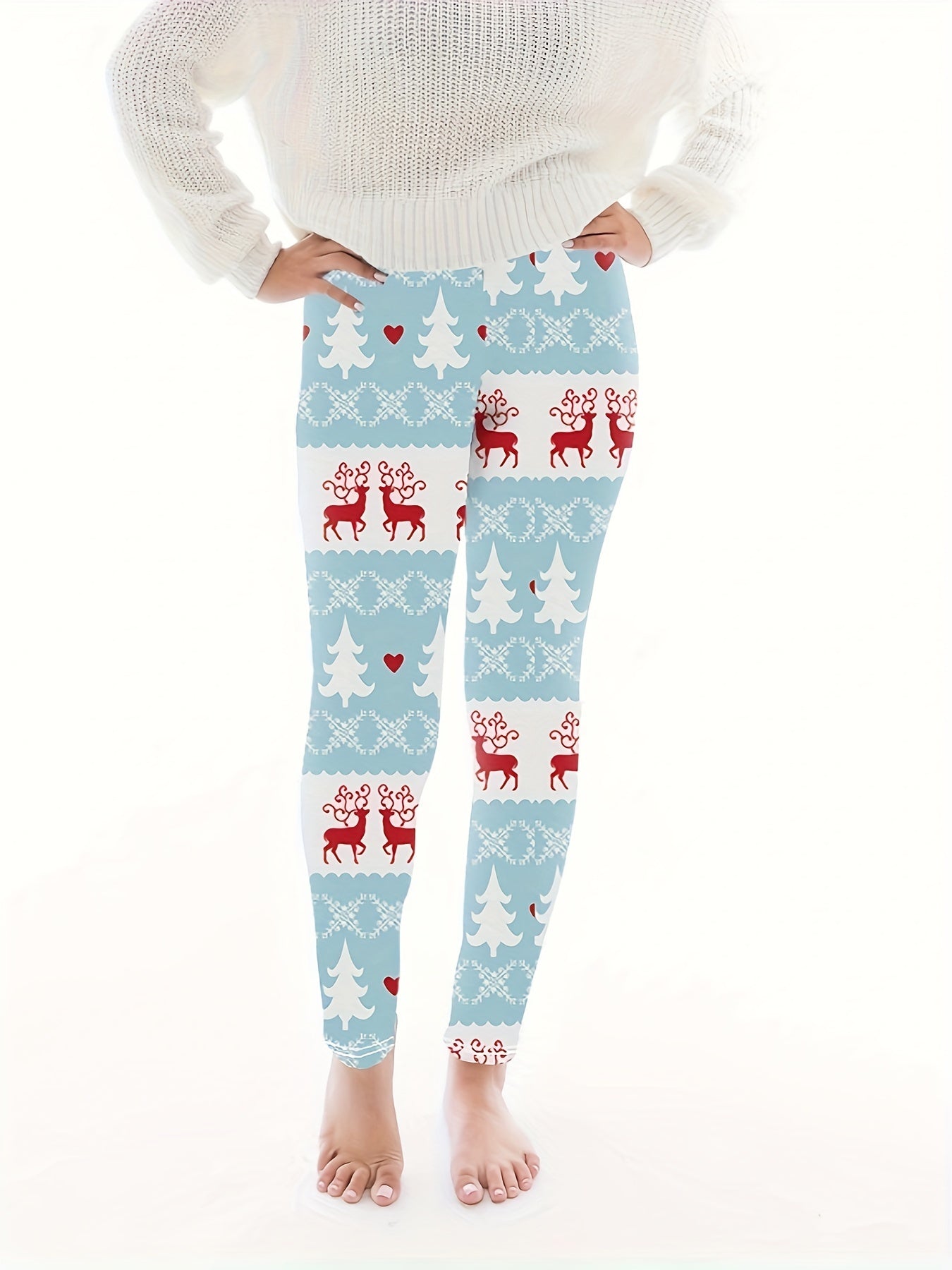  Colorblock Graphic Print High Stretch Leggings