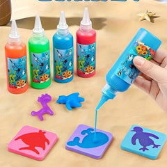 Magic Gelwater Kit with 6 Gel Colors & 12 Ocean Creatures Molds