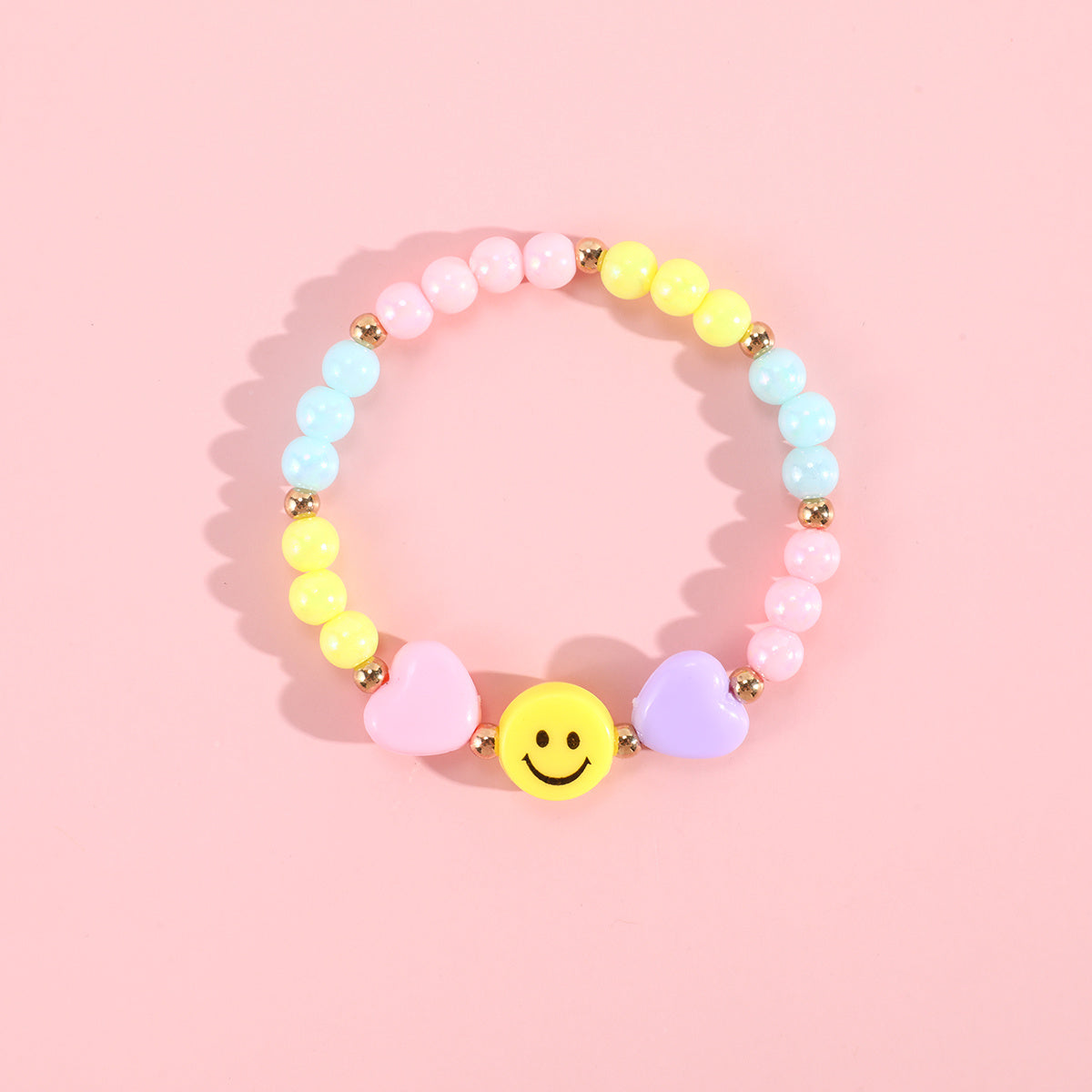 Rainbow Beaded Bracelets for Girls