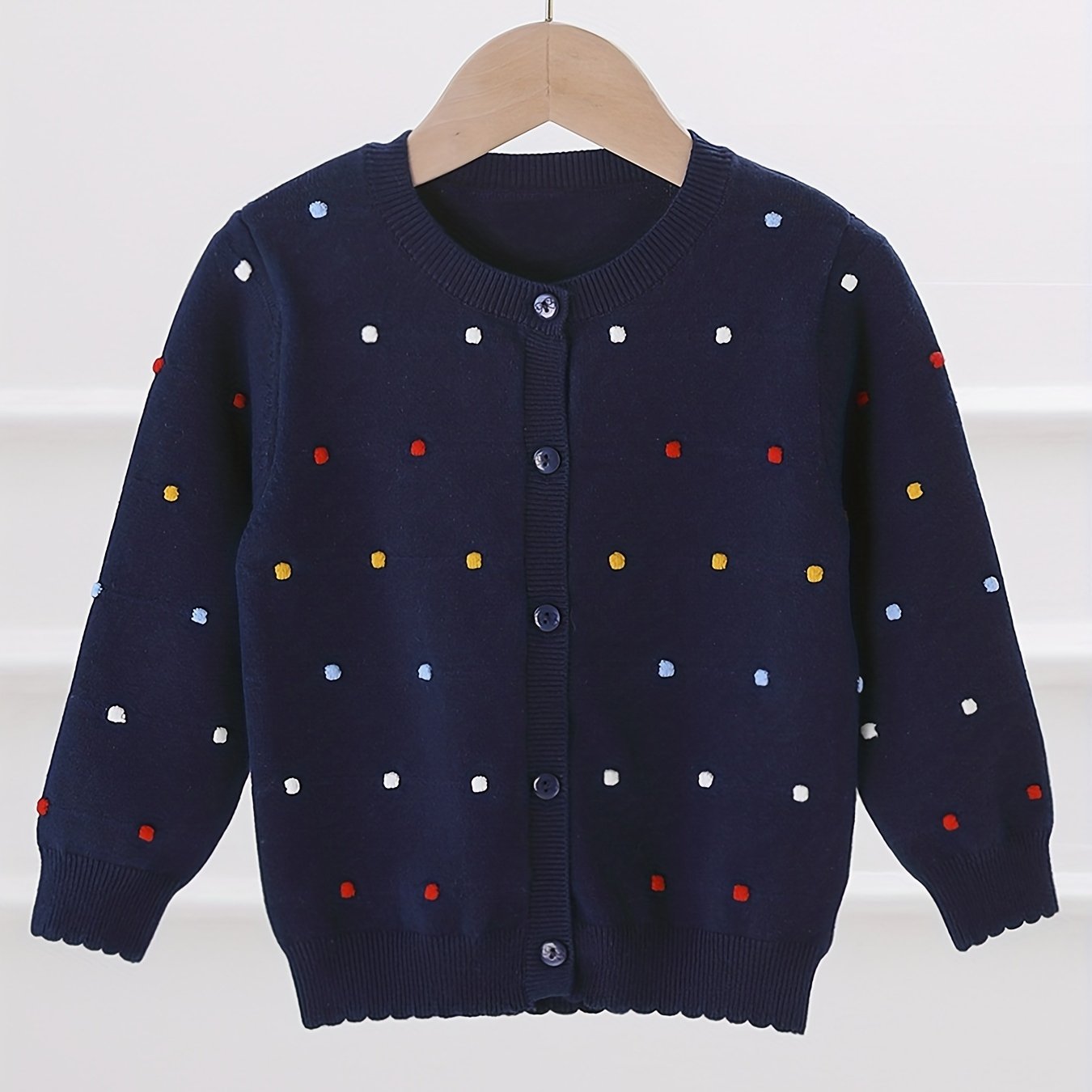 Toddler Girls Button Down Knit Cardigan Sweater