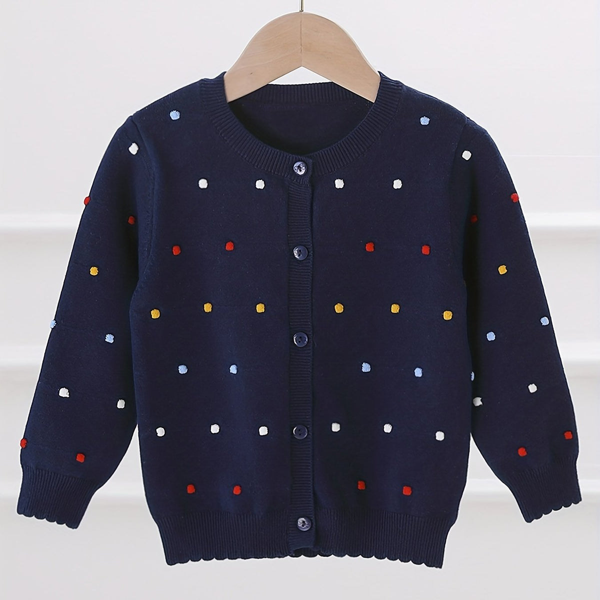 Toddler Girls Button Down Knit Cardigan Sweater