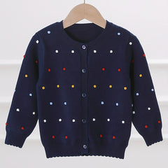 Toddler Girls Button Down Knit Cardigan Sweater