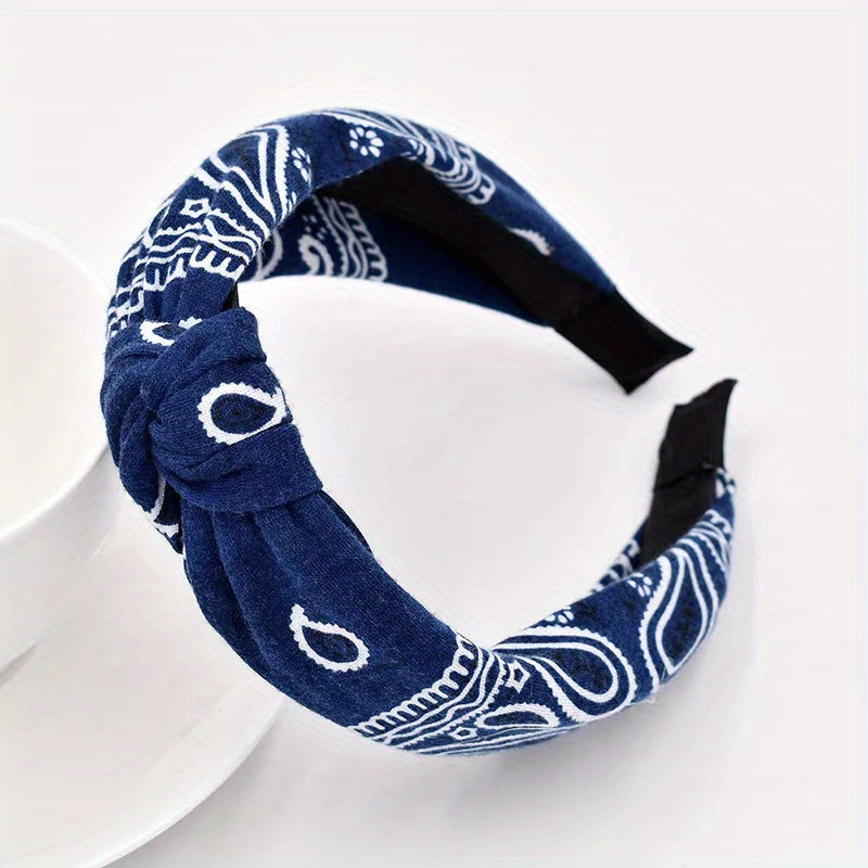 Bohemian Style Yoga Sports Headband Sweat Absorb Sweatband Elastic Headband