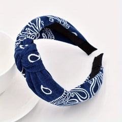 Bohemian Style Yoga Sports Headband Sweat Absorb Sweatband Elastic Headband
