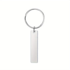 Stainless Steel Strip Keychain Alloy Key Tag Style Basic DIY Keychain