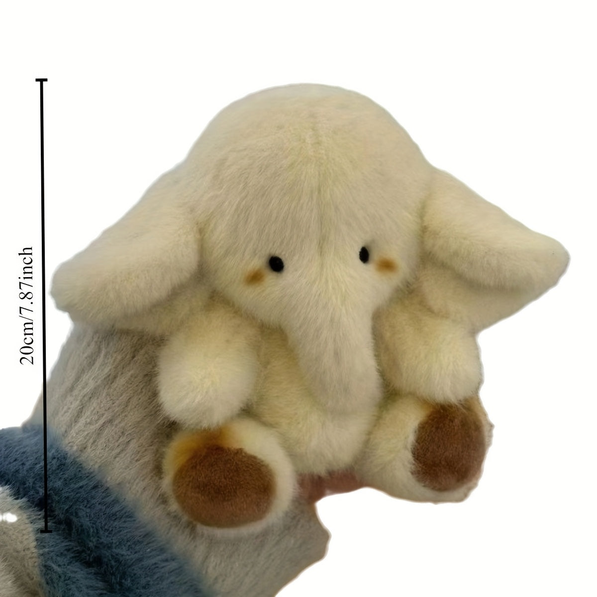 Cream Elephant Stuffed Toy Pendant for Valentine's/Birthday