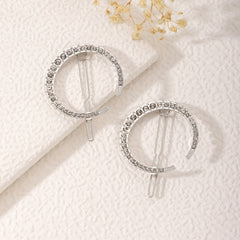 6 PCS Rhinestone Crescent Hair Clips for Women Girls, Hair Accessories