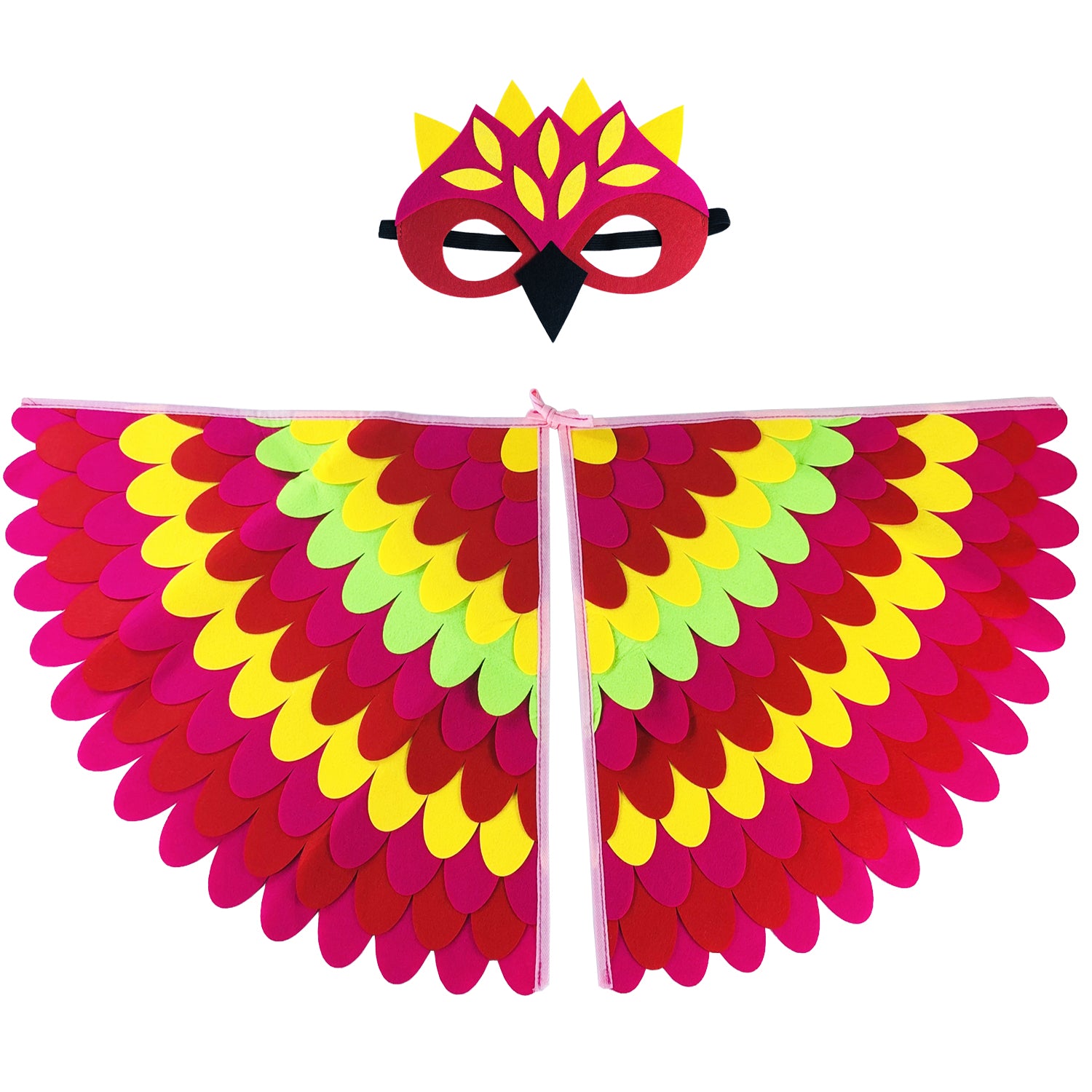 Kids Bird Wings Cape Mask Set for Cosplay Performance Props