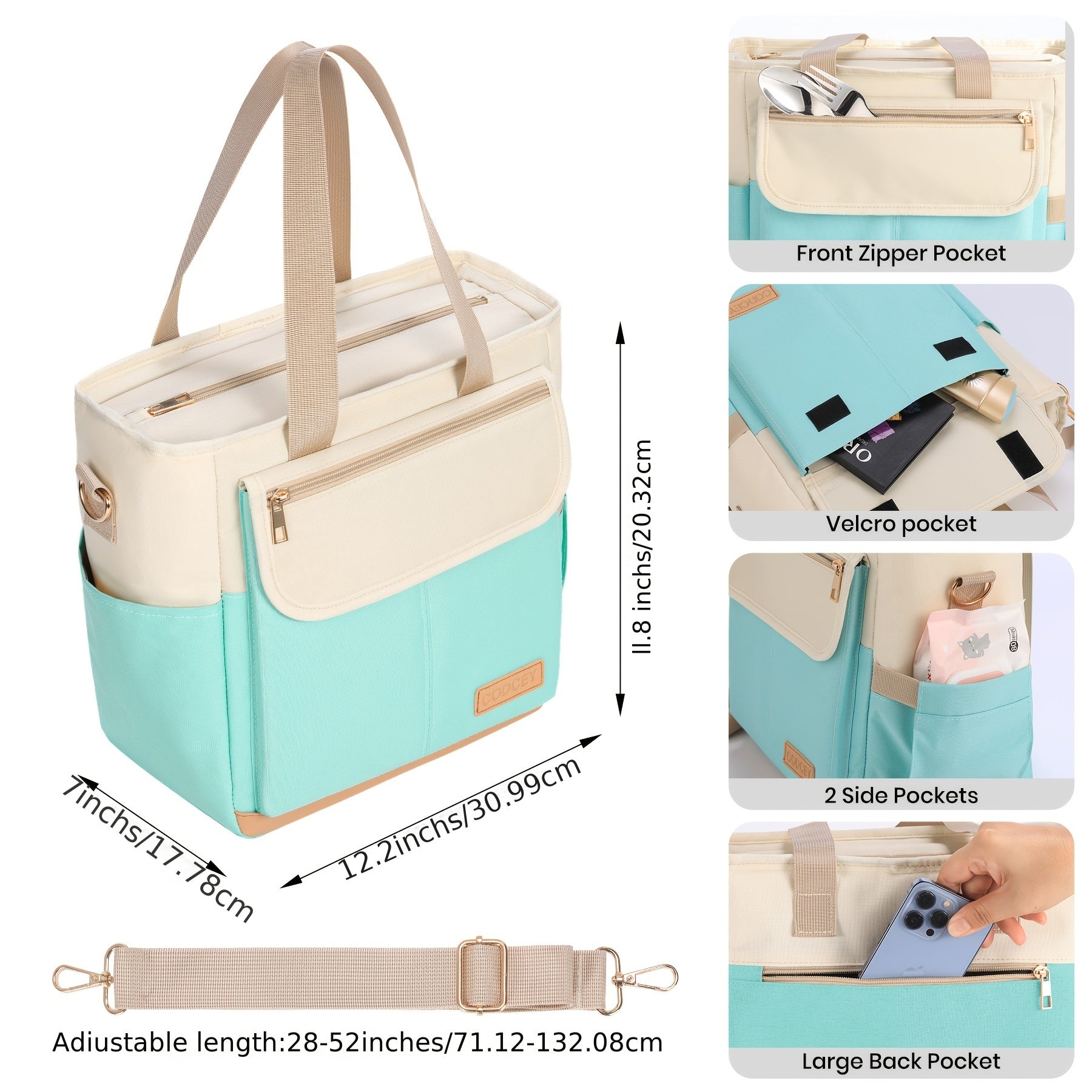 Insulated Picnic Cooler Bag Polyester Tote Ice Pack Outdoor Lunch Bag