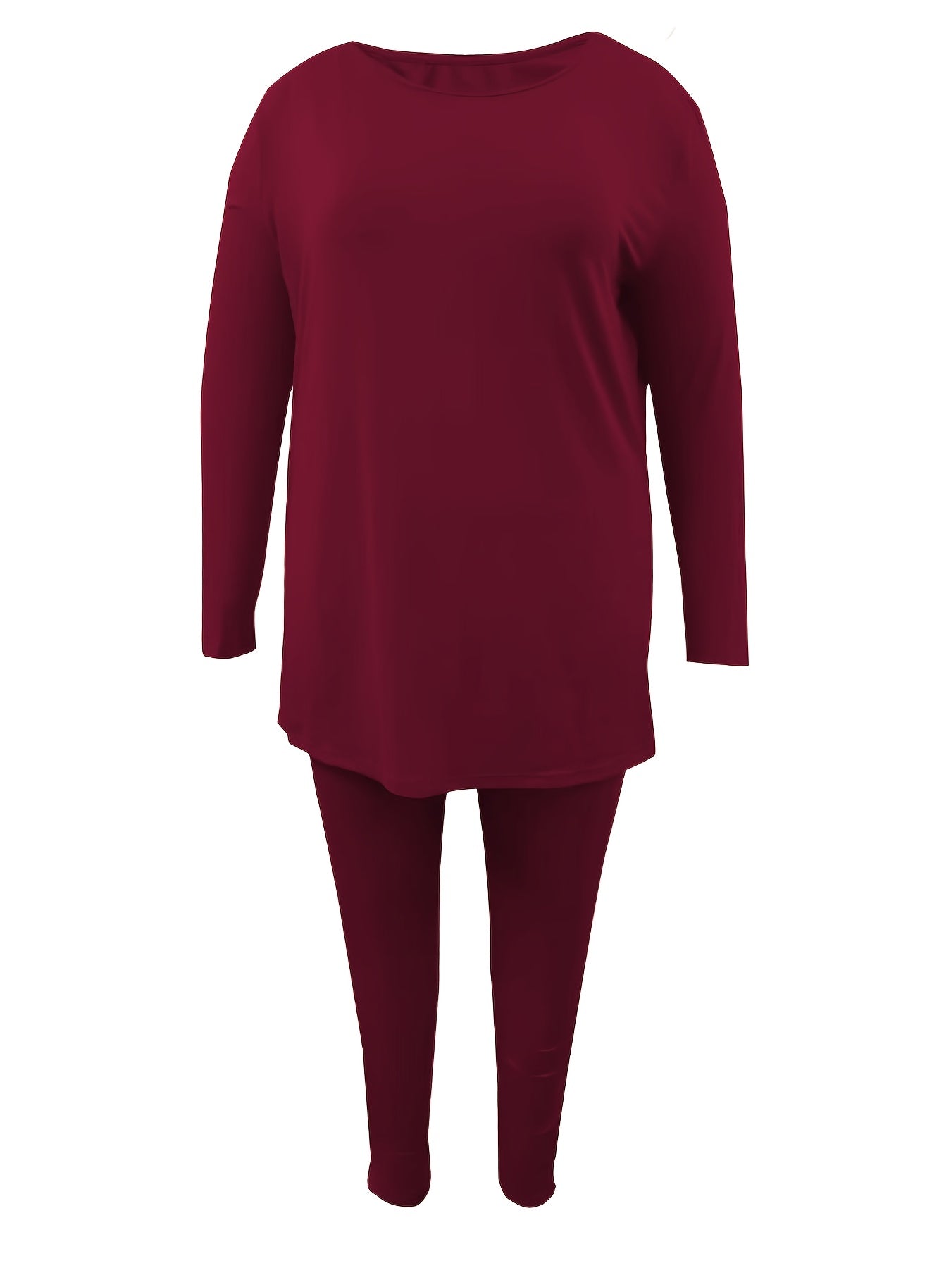  Solid Color Tee & Leggings 2 Piece Set