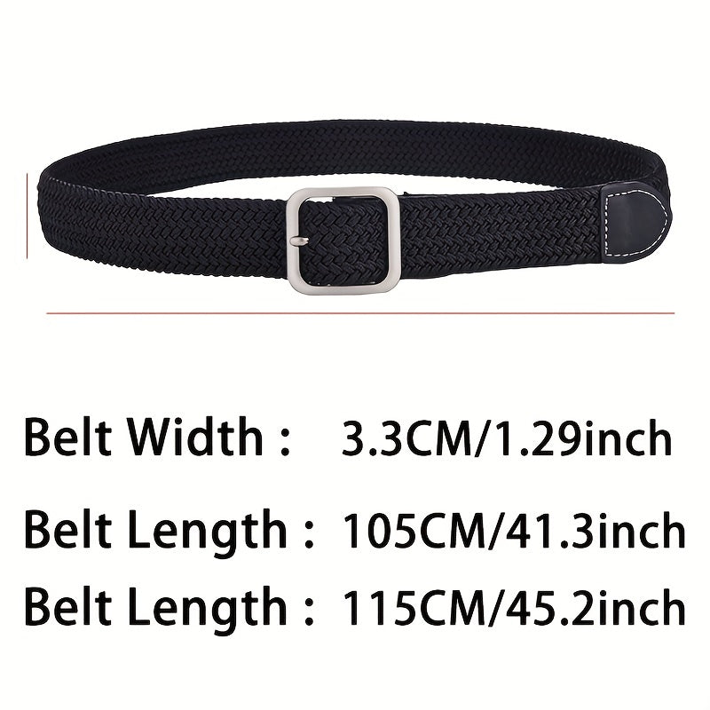 Canvas Elastic Belt Casual Woven Belt Men 4 Colors 2 Sizes