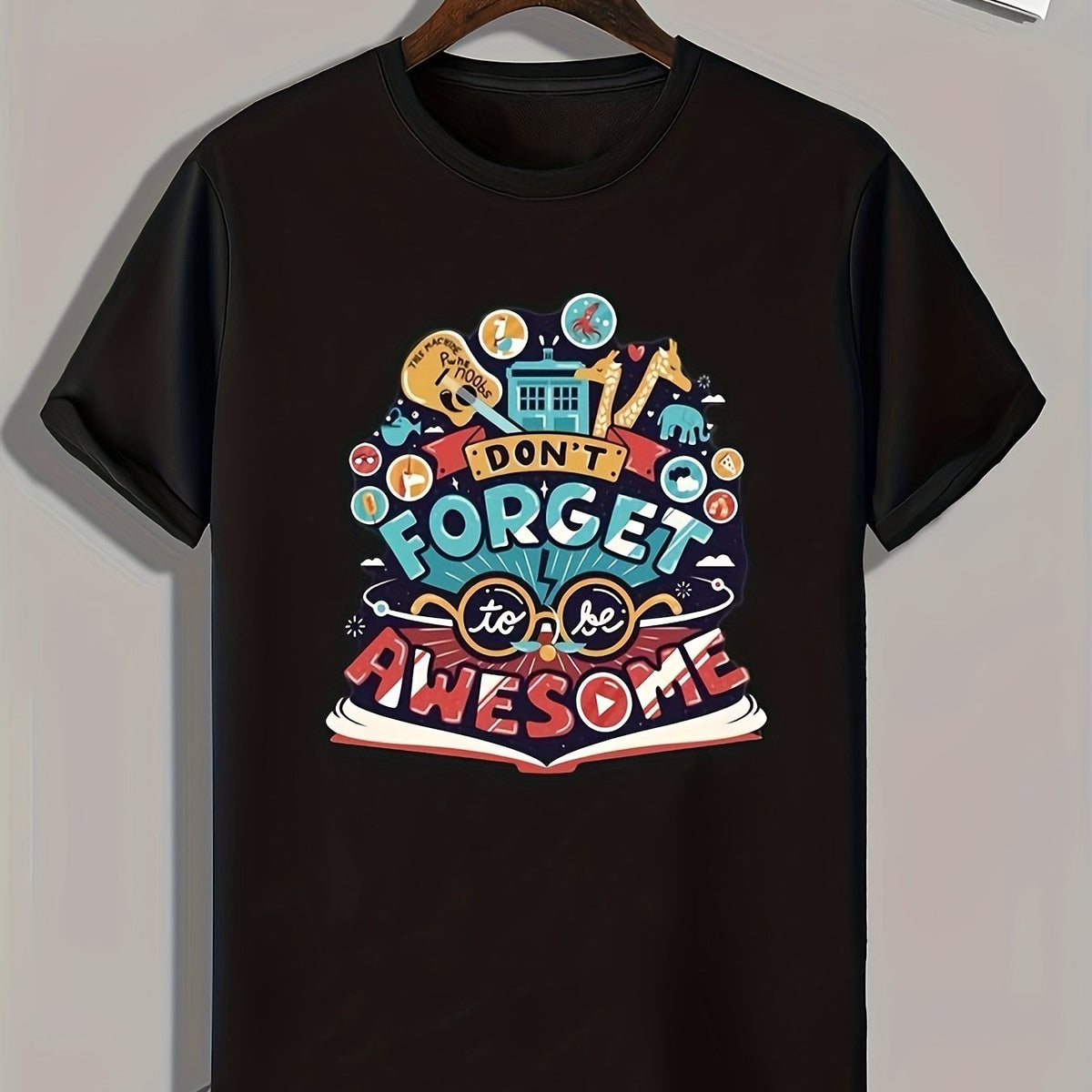 Men's Awesome Print Graphic T-shirt Casual Tee For Summer