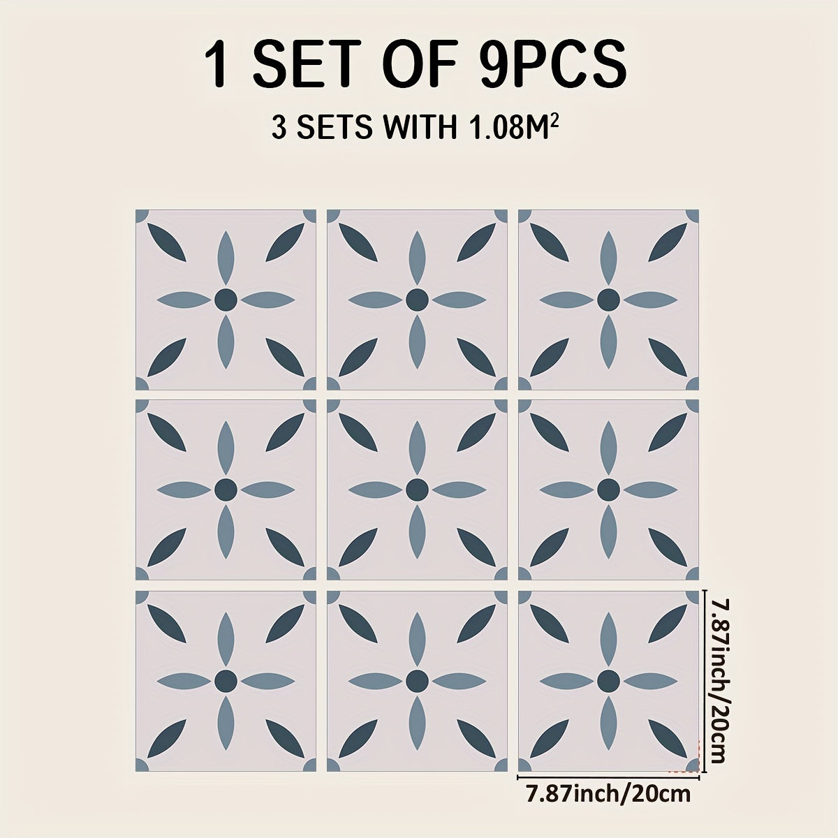 Ceramic Tile Stickers Waterproof Anti-slip Home Decoration