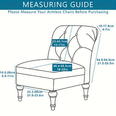 1pc Armless Chair Cover Elastic Spandex Slipcover