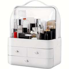 Large Capacity Makeup Organizer with Drawer and Lid