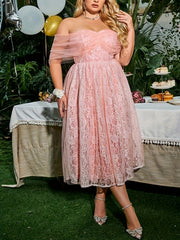 Lace Off Shoulder Bridesmaid Dress