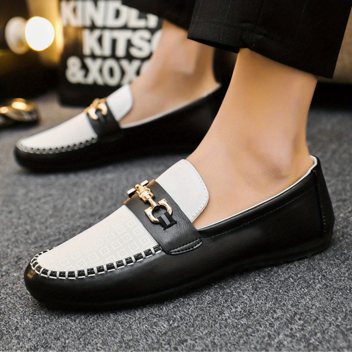 Men's Slip On Loafers Smart Casual Dress Up Walking Shoes