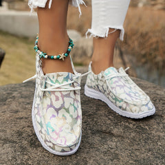 Women's Boat Shoes Comfort Lace Up Walking Slip On Sneakers