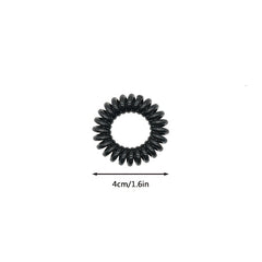 Spiral Coil Hair Ties for Thick Hair - Elastic Ponytail Holders - Waterproof