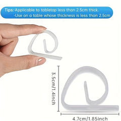 12pcs Clear Plastic Tablecloth Clips for Parties and Events