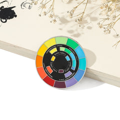 Rainbow Disc Metal Brooch for Backpack Clothes Jewelry